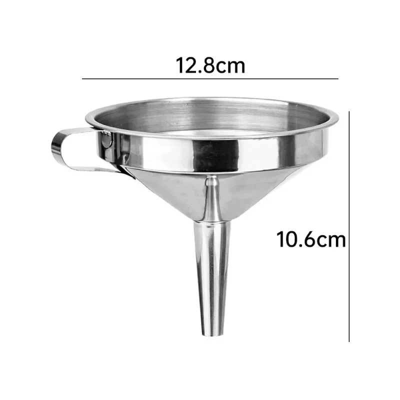 Stainless Steel Funnels Wide Mouth Oil Flask Funnel with Detachable Filter Orange Juice Metal Funnel Portable Bar Kitchen Tools images - 6