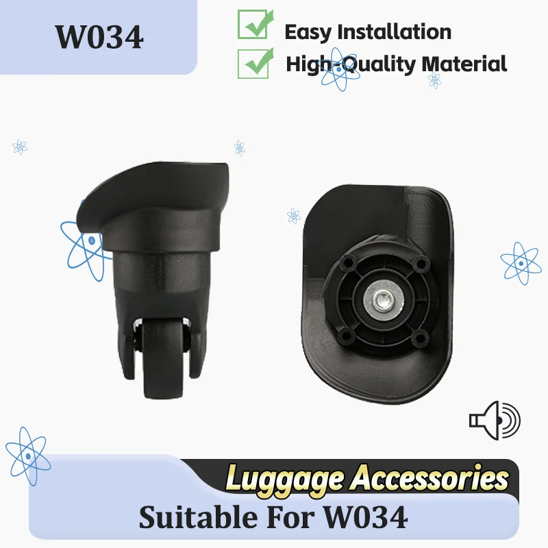 

For W034 - Heavy-Duty Luggage Wheel Replacement - Ultra-Durable Universal 360-Degree Swivel Wheel - Easy Installation
