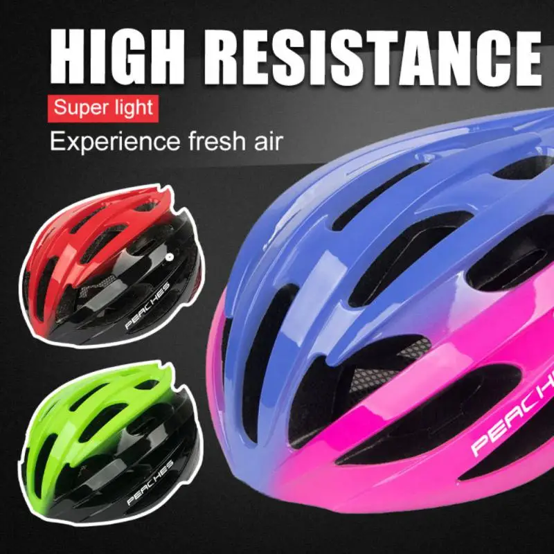 Cycling Helmet 9 Gradient Colors Men Women Ultralight MTB Road Bike Helmet LED Taillight Bicycle Accessories 2023 New