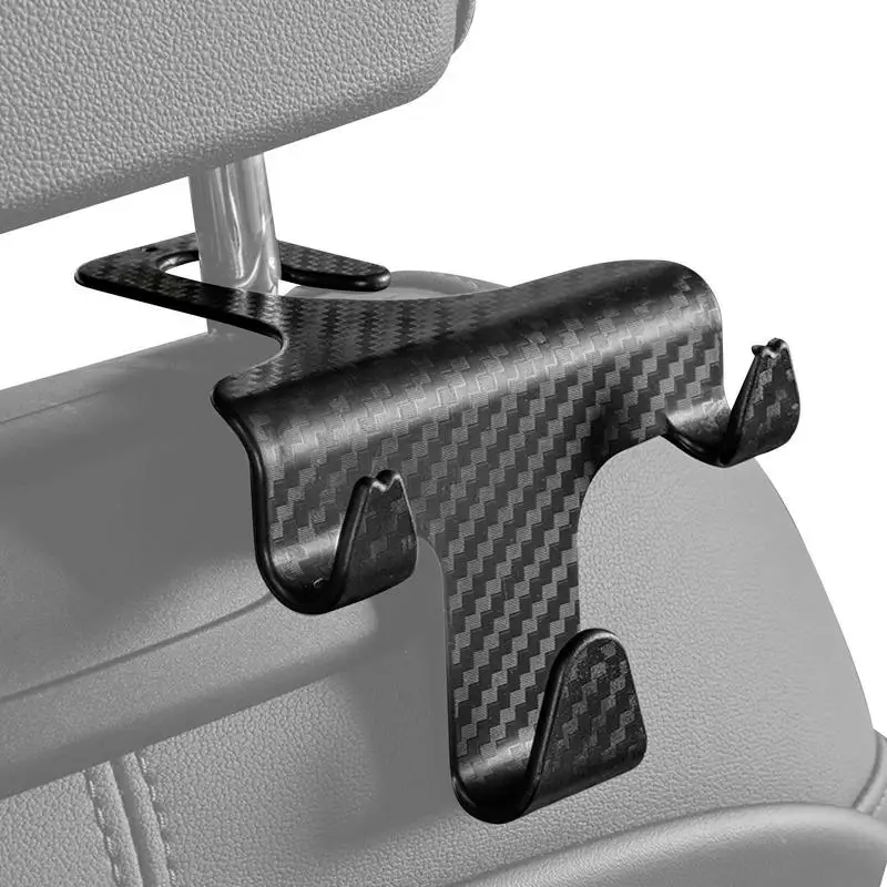 Car Purse Hook 3-Hook Durable Car Seat Hooks For Purses And Bags Car Headrest Hook Storage Organizer Purse Holder Automotive