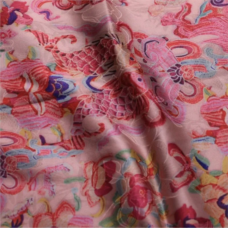 

New imitation brocade Chinese-style printed fabric ink-scented yunsha Nan oil