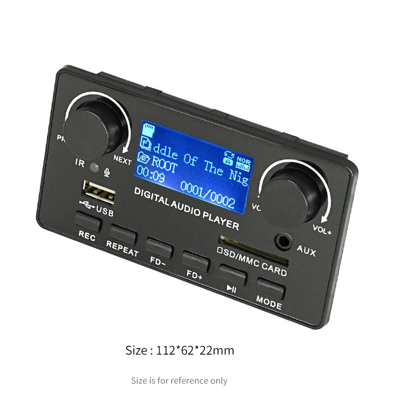 Mp3-плеер UNISIAN с ЖК-дисплеем, плата цифрового аудио декодера с функцией записи вызовов и Bluetooth, с FM, AUX, USB, SD, для домашнего автомобильного усилителя «сделай сам»