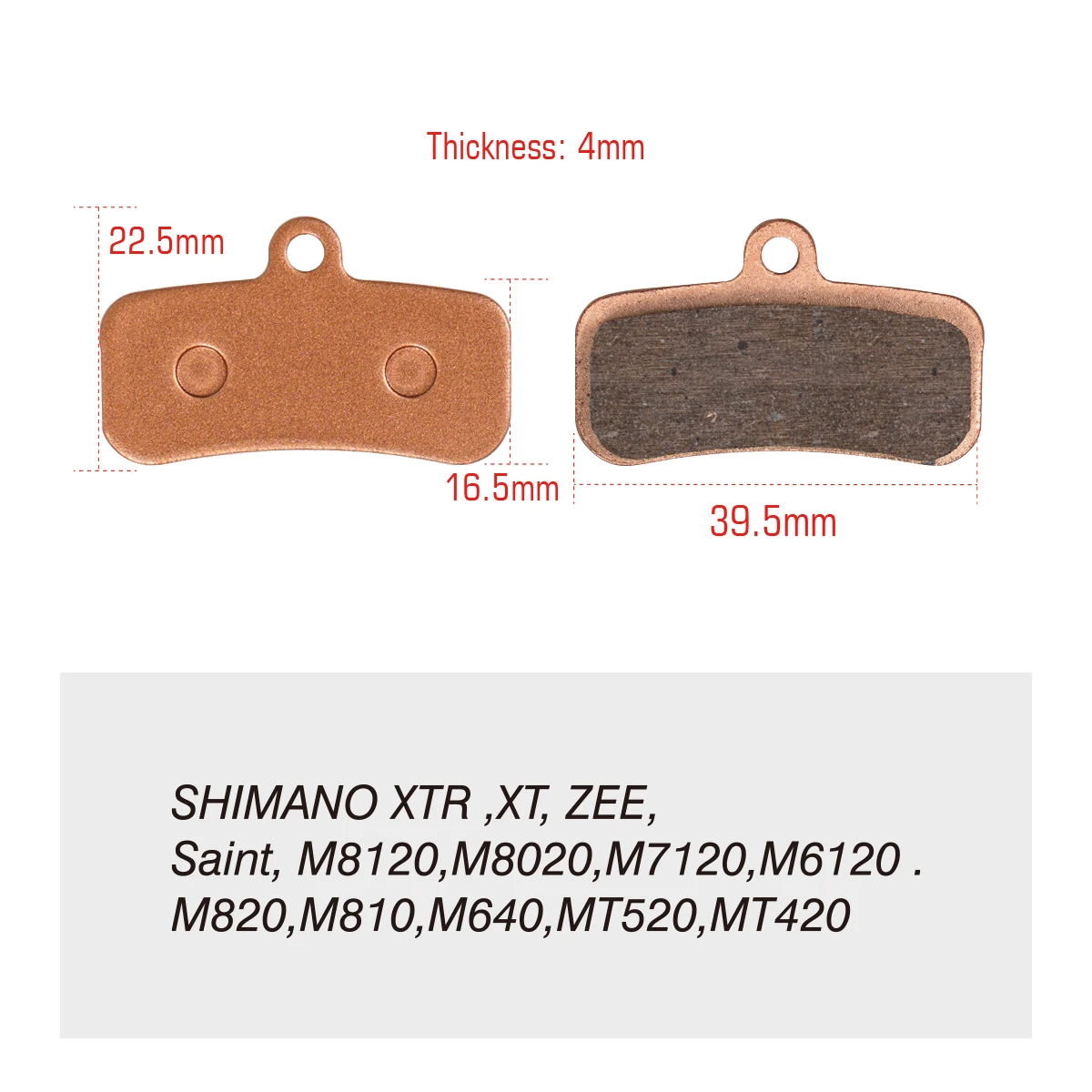 CNC Sintered MTB Bike Brakes Pads For Deore Elixir E1 XT XTR XO Avid Guide Sram Shimano Bicycle Disc Brake Pad 2pairs