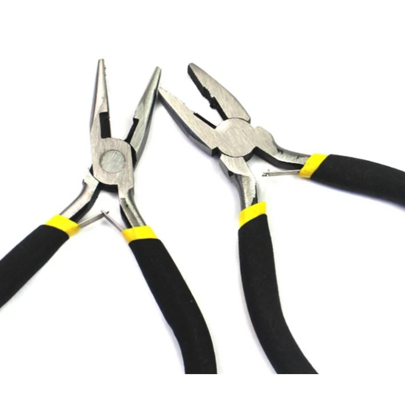 แหนบสําหรับต่อผม คีมจมูกโค้ง มุก นิกเกิล วัสดุเหล็ก คาร์บอนเหล็กชุบแข็ง วิกผม คีมต่อผม