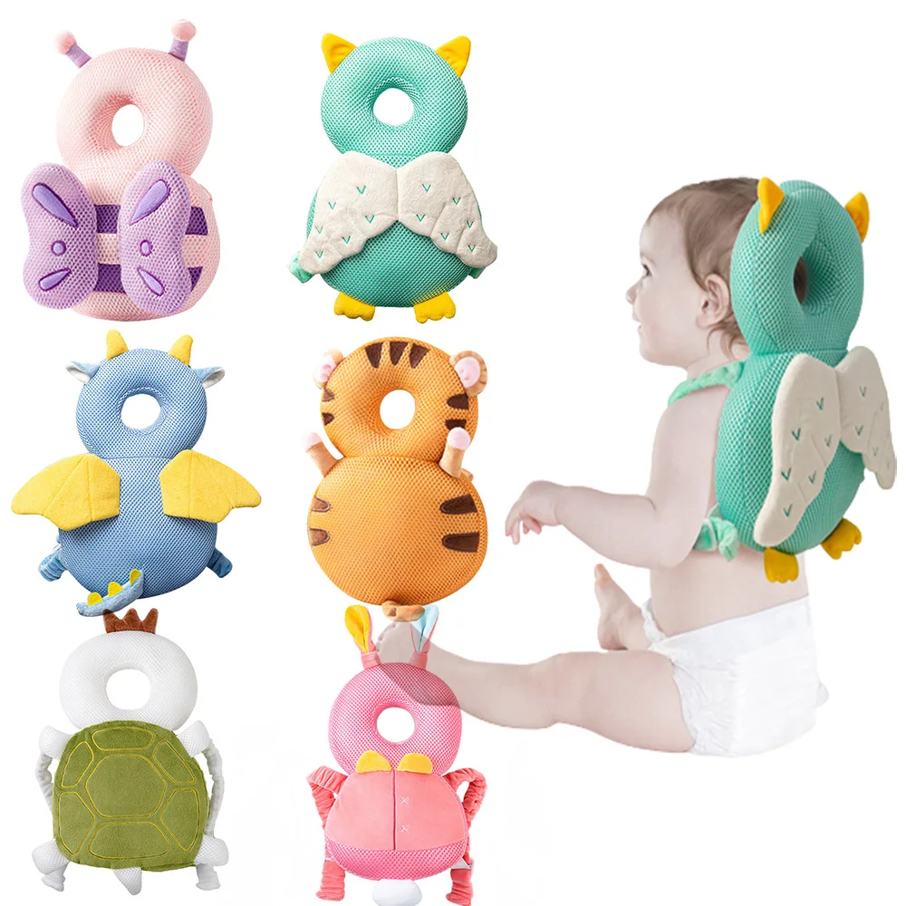 1-3T Toddler Baby Head Protector Safety Pad Cushion Back Prevent Injured Angel Bee Cartoon Security Pillows