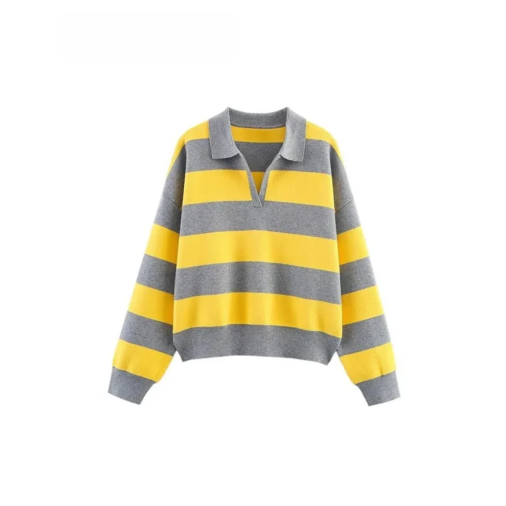 

Nlzgmsj 2025 Autumn High Street Chic Women Striped Knitted Sweater Cleanfit Sle Thiened Winter Faion Ladies Knitwear