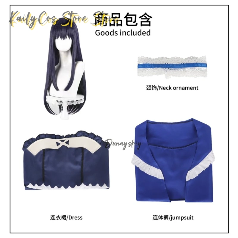 جيوب الصيف هيسامي يا فستان أزرق تأثيري حلي أنيمي شخصية الحياة الثانية الزي مجموعة هالوين لعب الأدوار disfraz adulto #2
