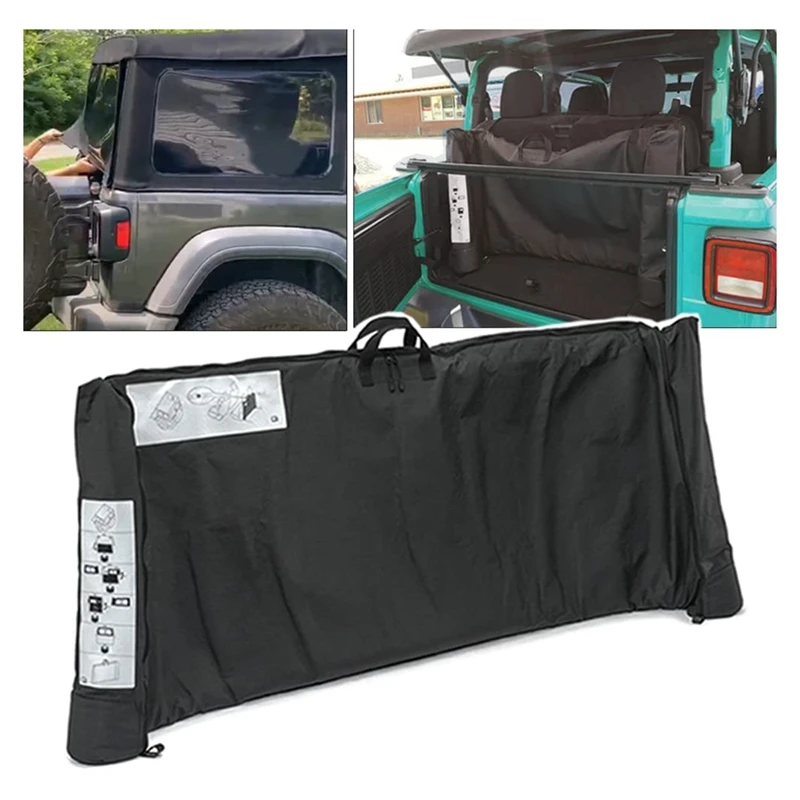 Soft Top Window Storage Bag For 2018-2022 Jeep Wrangler JL JLU Sports Sahara Freedom Rubicon Unlimited 2 Door & 4 Door