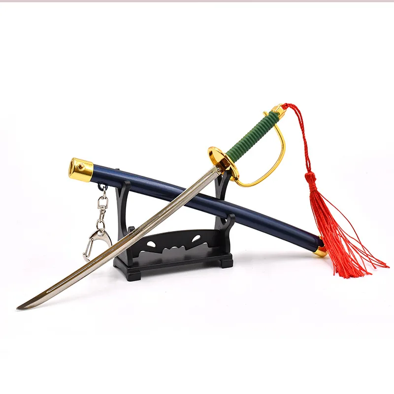 22cm/8.66in anime jogo periférico de cabelo vermelho griffin samurai espada artesanal arma modelo prop chaveiro ornamentos coleção presente