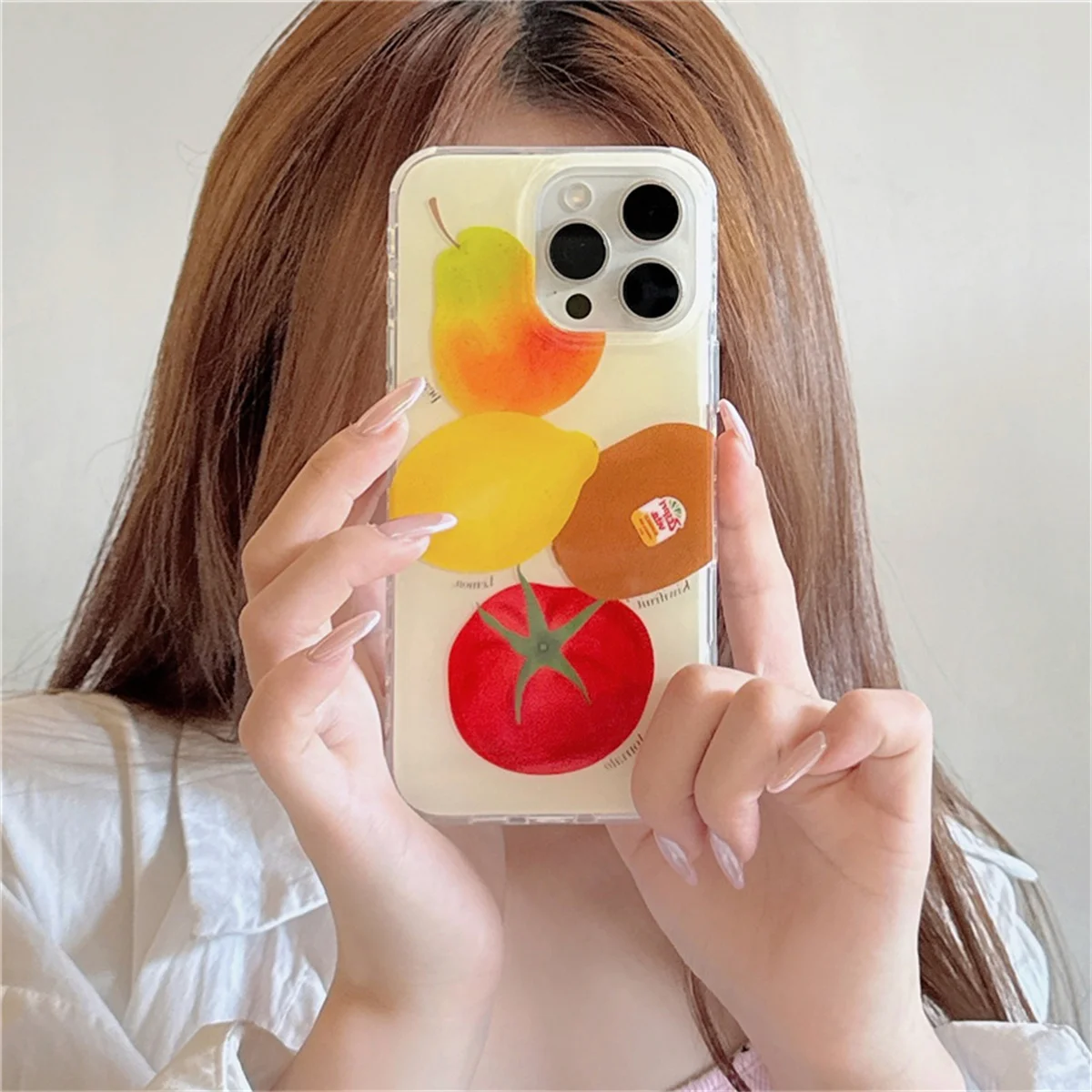 

Fahion Cute Summer Fruit Phone Case For iPhone 16 Pro 13 14 15 Pro Max Back Cover Shockproof Protective Cases Capa
