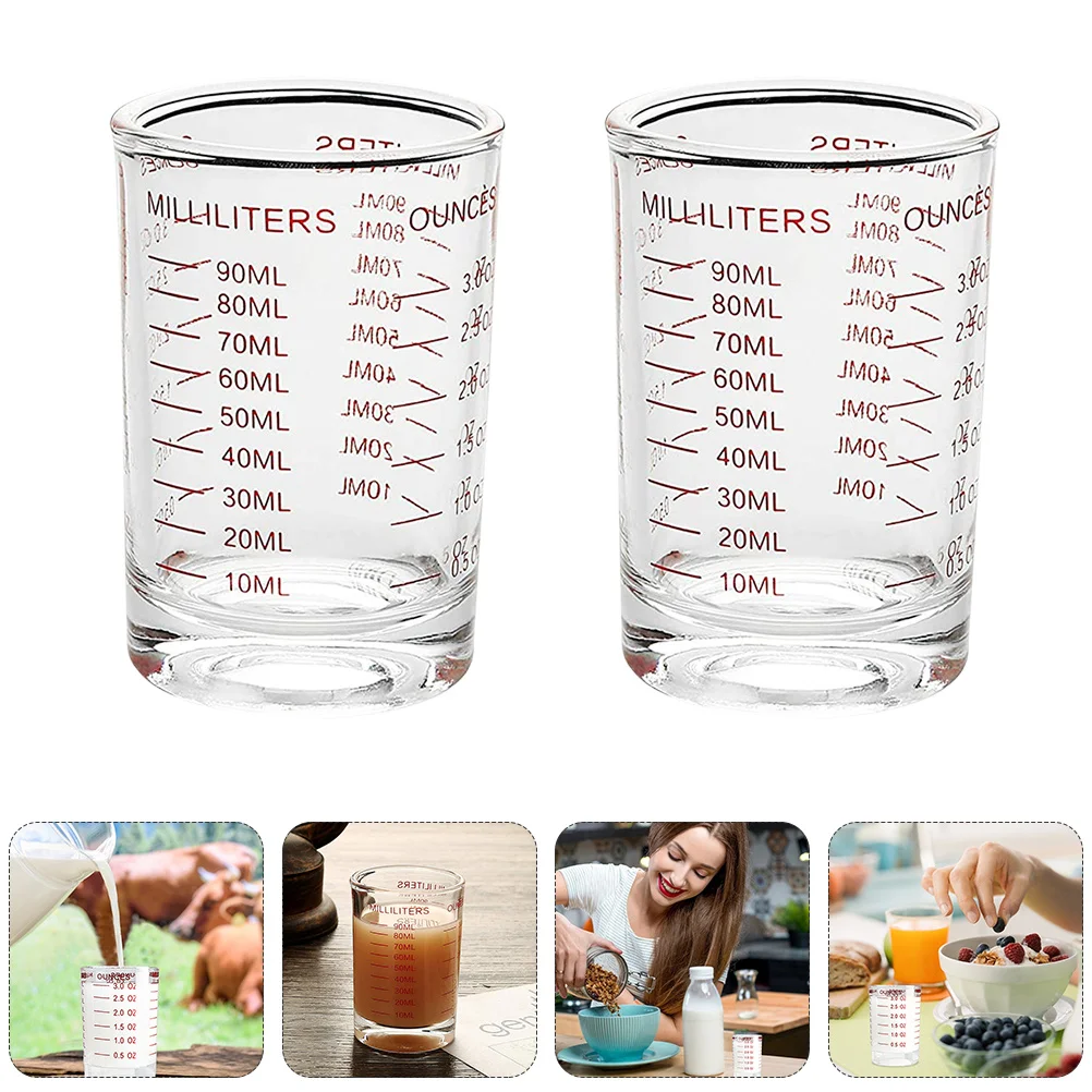 

2Pcs Clear Measuring Jugs Lightweight Portable with Scale Lines Perfect Housewarming Gift for Friends Measuring Cup