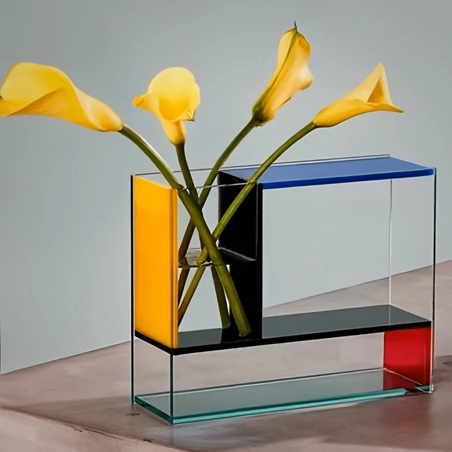 Acrylic Geometric Flower Vase 1