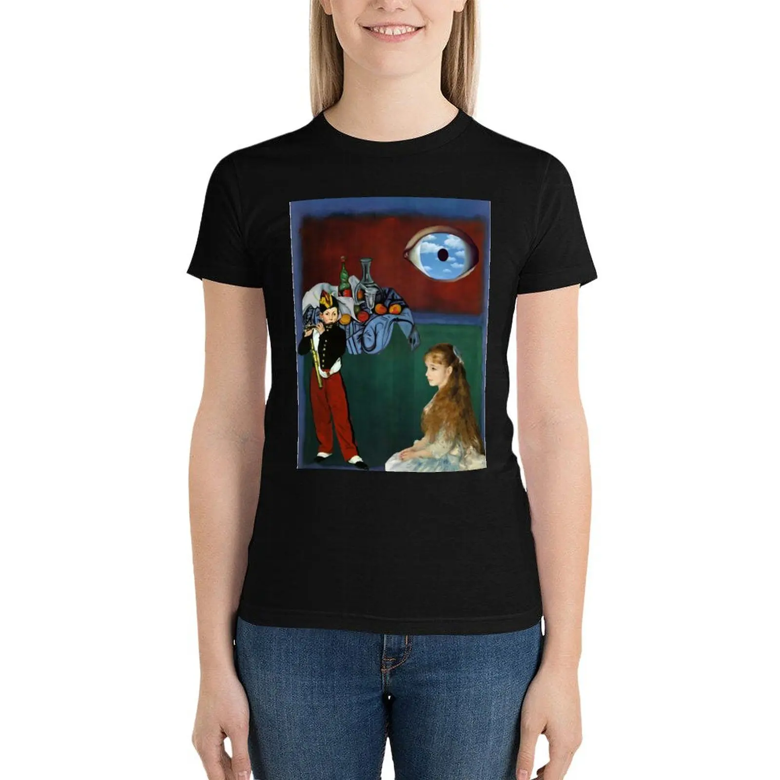 Rothko, Cezanne, Manet, Magritte, Renoir T-Shirt plus size tops cute clothes funny Womens clothing