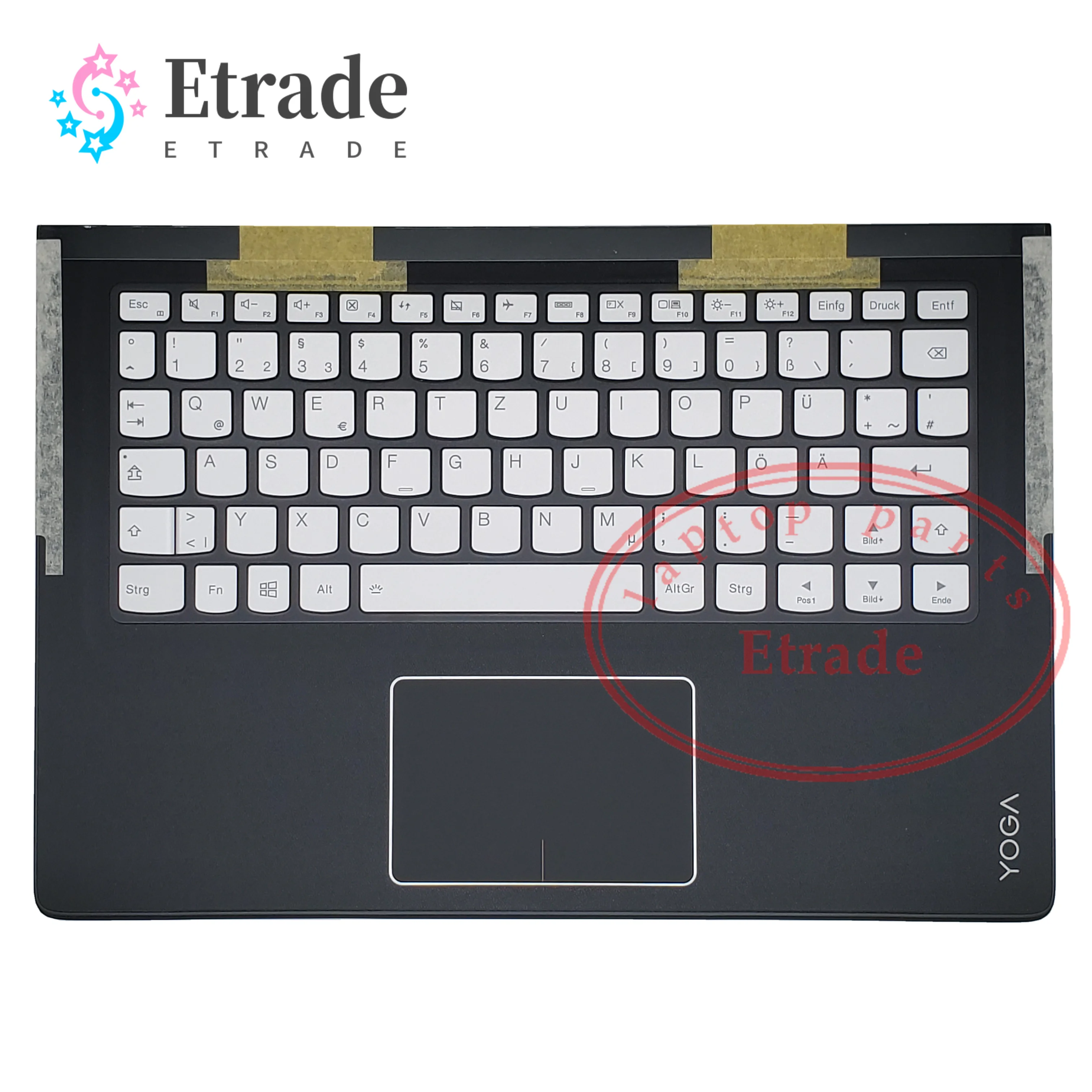 New Original For Lenovo Yoga 900S-12ISK Palmrest&Touchpad+(GR) Keyboard 5CB0K93842 AM104000140