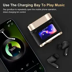 Auriculares intrauditivos inteligentes con reducción de ruido ANC, auriculares TRANS Audio de modo de reposo ultralargo, pantalla táctil a Color, auriculares inalámbricos con Bluetooth