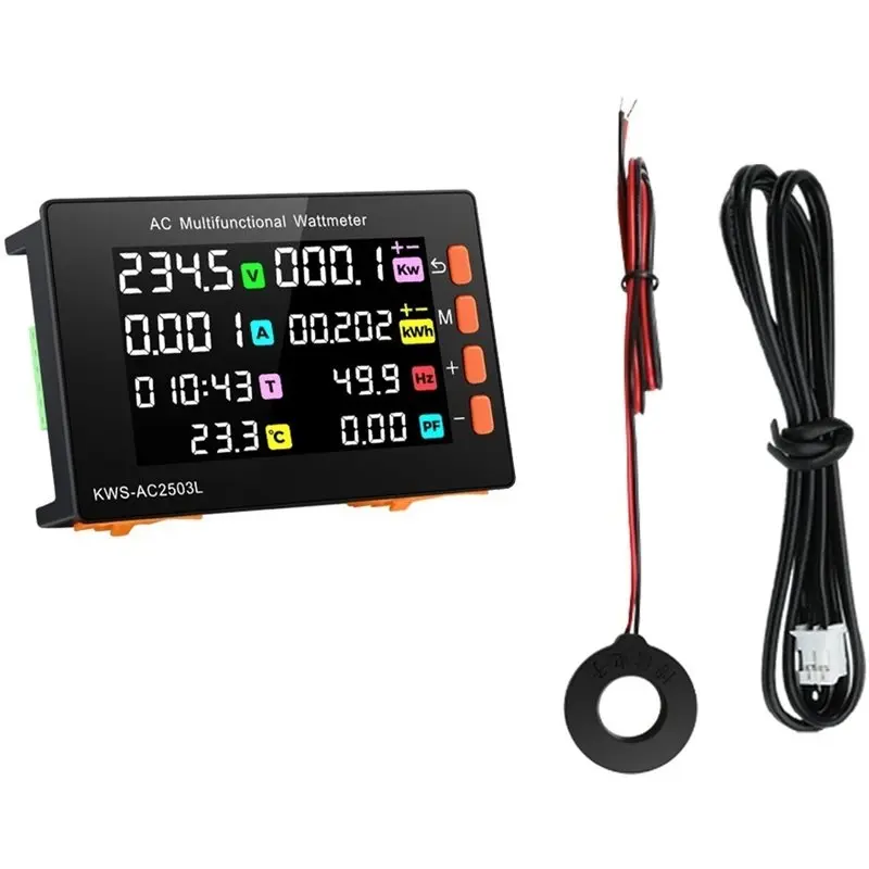ABLG KWS-AC2503L LED Digital Power Meter Multifunctional AC 85-290V 0-100A Voltmeter Ammeter Voltage Current Wattmeter