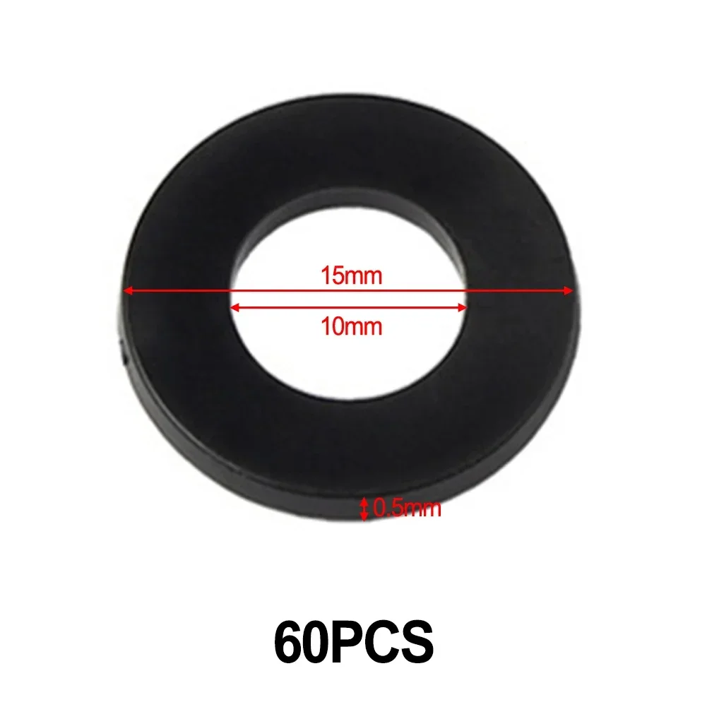 Fittings Hinge Rings Parts Plastic Replacement Set Suitable For Interior Doors Washer Kit Wear Resistant 60pcs