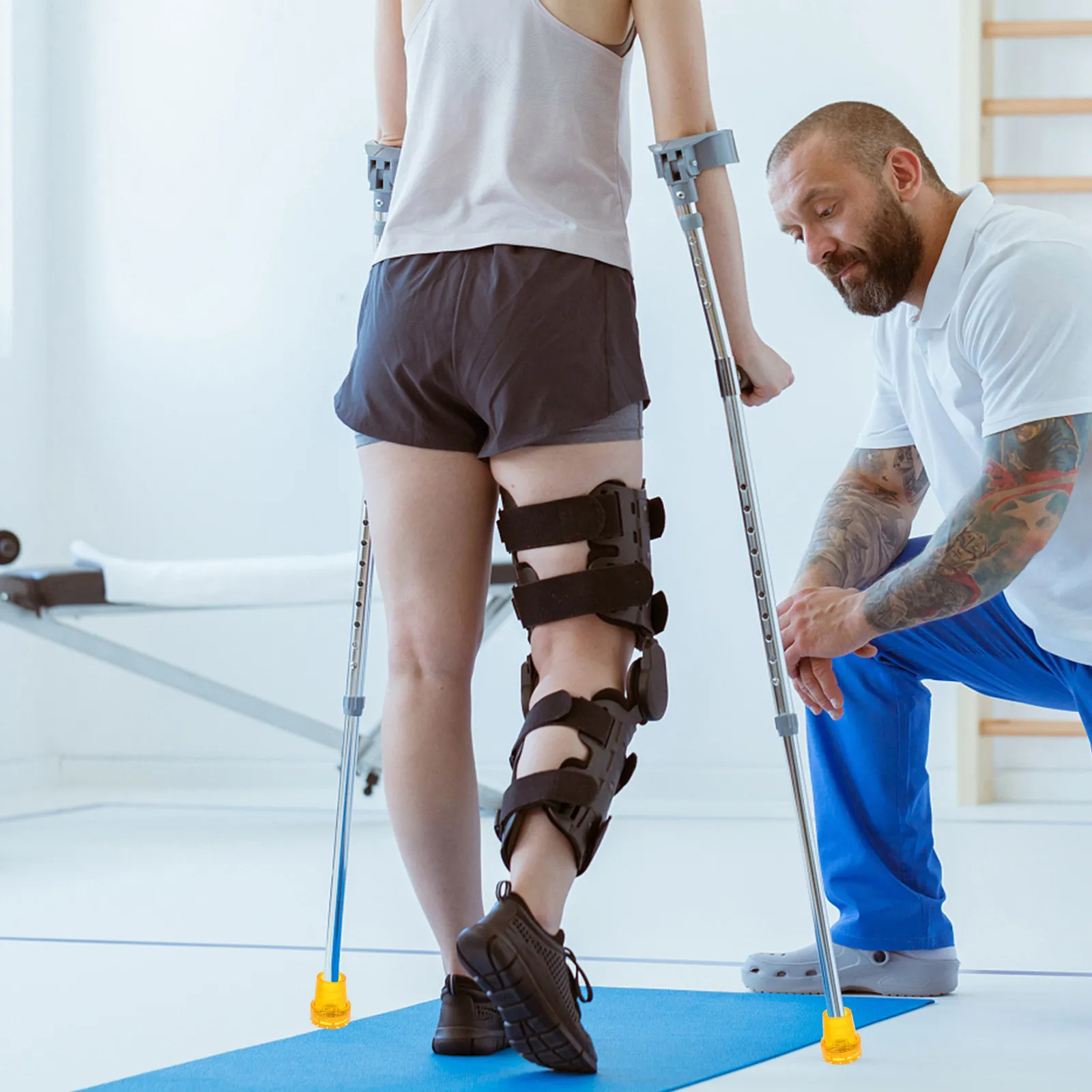 

Набор из 6 резиновых наконечников для тростей и костылей, противоскользящие, прочные, легкие, оранжевые