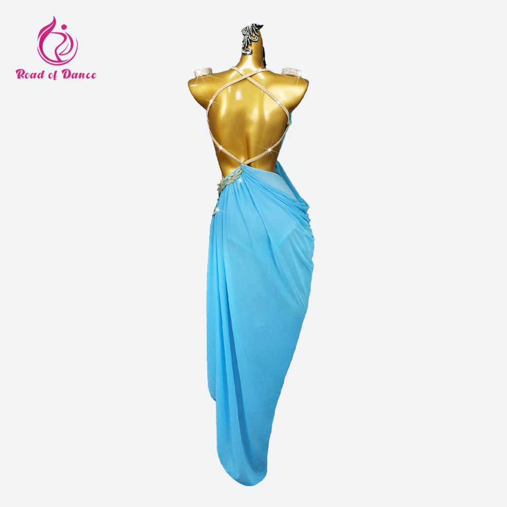 Robe de danse latine pour femmes, Costume de soirée Midi pour filles, vêtements de fête, Long, Sexy, compétition, vêtements de bal élégants pour adultes, 2025