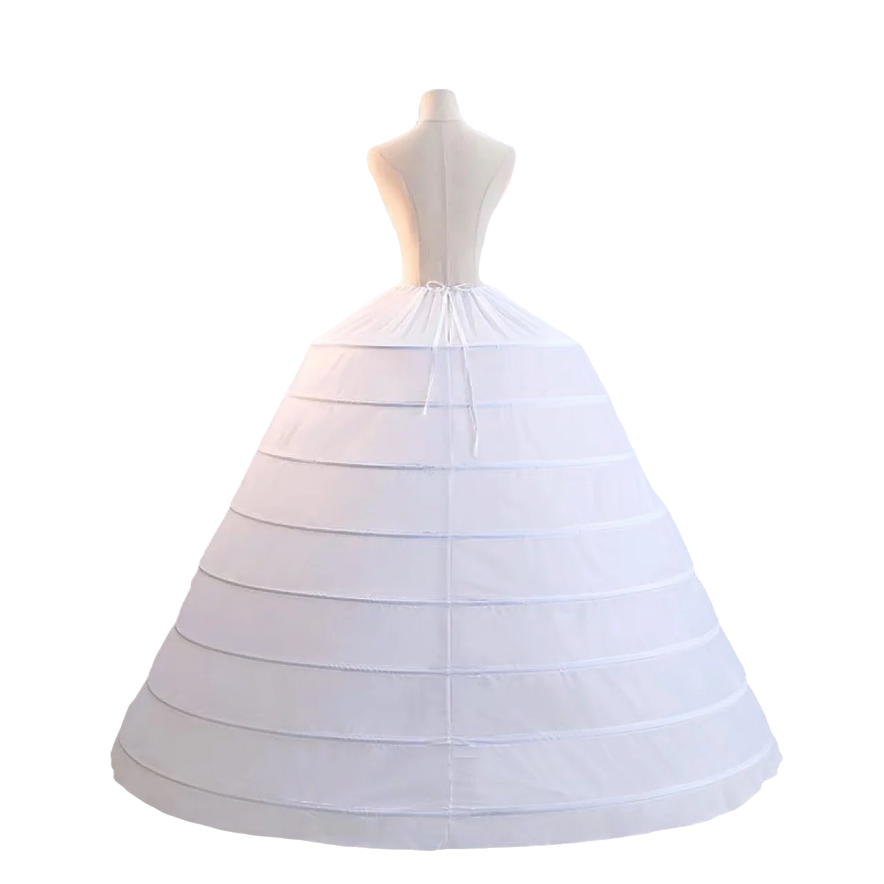 Women's 8 Hoops Super Puffy Petticoats Half Slip Skirt Floor Length Underskirt for Wedding Ball Quinceanera Dress