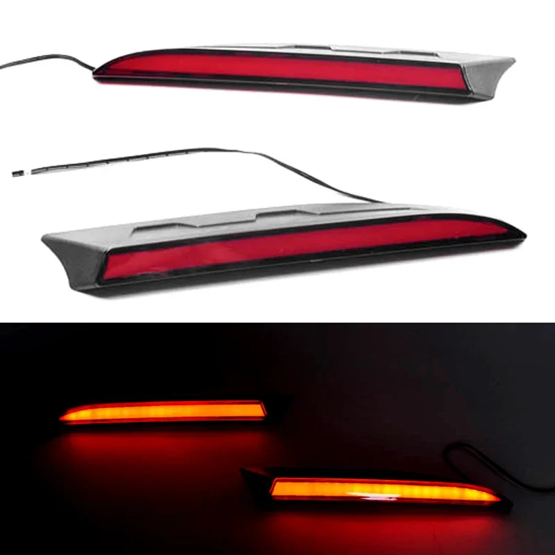 2 Pcs Multi-functions Bumper Rear Fog Lamp for Suzuki Swift 2018 Durable Waterproof Brake Light Reflector Automobile Accessories