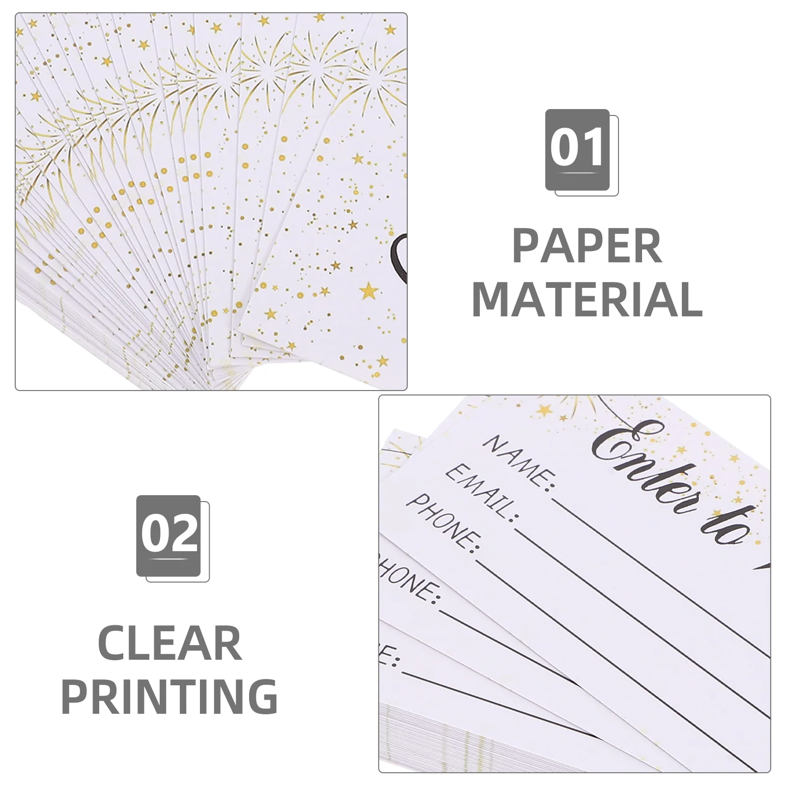 300 Pcs Raffle Ticket Card Blank Cards Ballot Registration Form Party Supply Multi-use Voting Paper Tickets