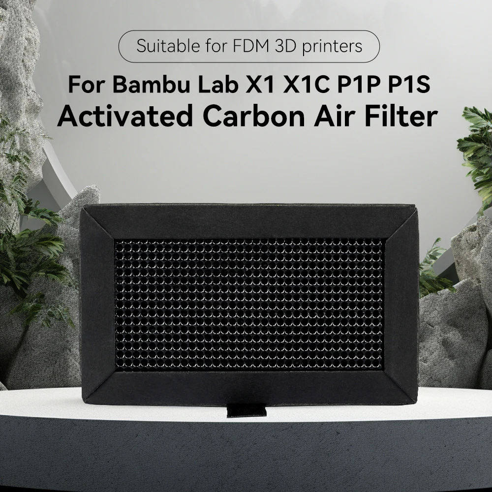 Filtro purificador de aire con filtro de carbón activado para laboratorio Bambu, repuesto de piezas de impresora 3D BambuLab X1C X1/P1