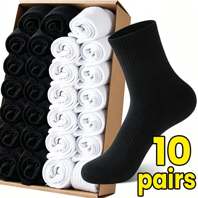 Fashion Black White Socks High Quality Cotton Sports Socks Breathable Soft Sock for Men Breathable Casual Classic Running Sock
