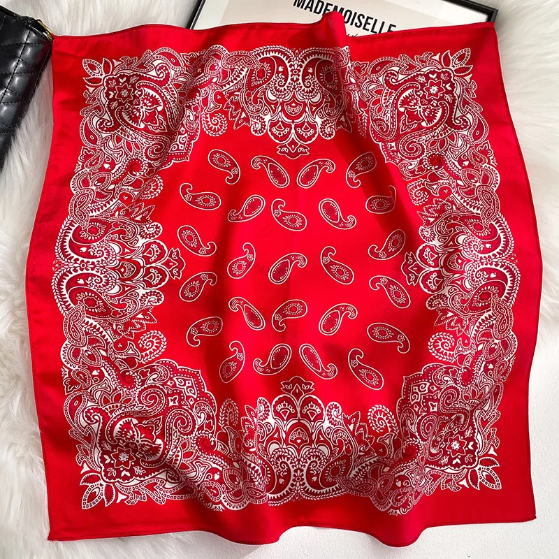 

New 100% Natural Silk Scarf Women Neck Hair Foulard Luxury High Quality Bandana Square Headband Hijab Poncho Scarves Pashmina