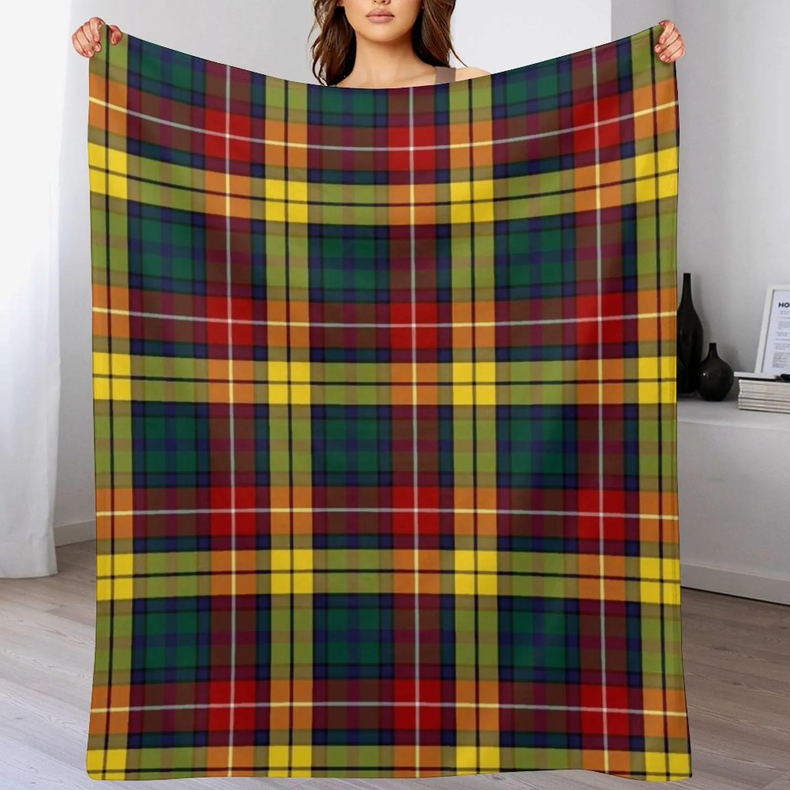 

Buchanan Modern Hunting Tartan | Clan Buchanan | Cute Tartan Throw Blanket Flannels Blankets