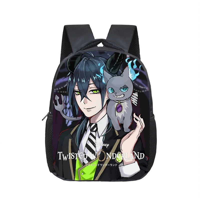 

12 inch Disney Twisted-Wonderland School Bags Children School Backpack Anime Girl Boy Primary Bookbag Backpacks Mochila