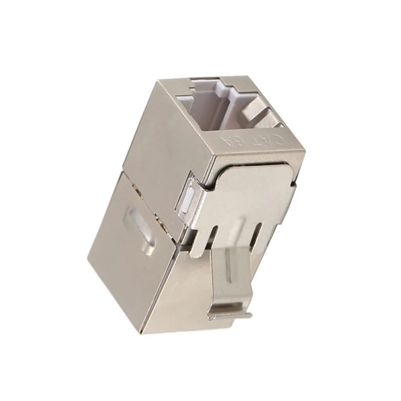 

A04G-10PCS сквозные разъемы Gigabit Ethernet Cat6a RJ45 T568B, сетевые модули без инструментов, экранированный разъем LAN