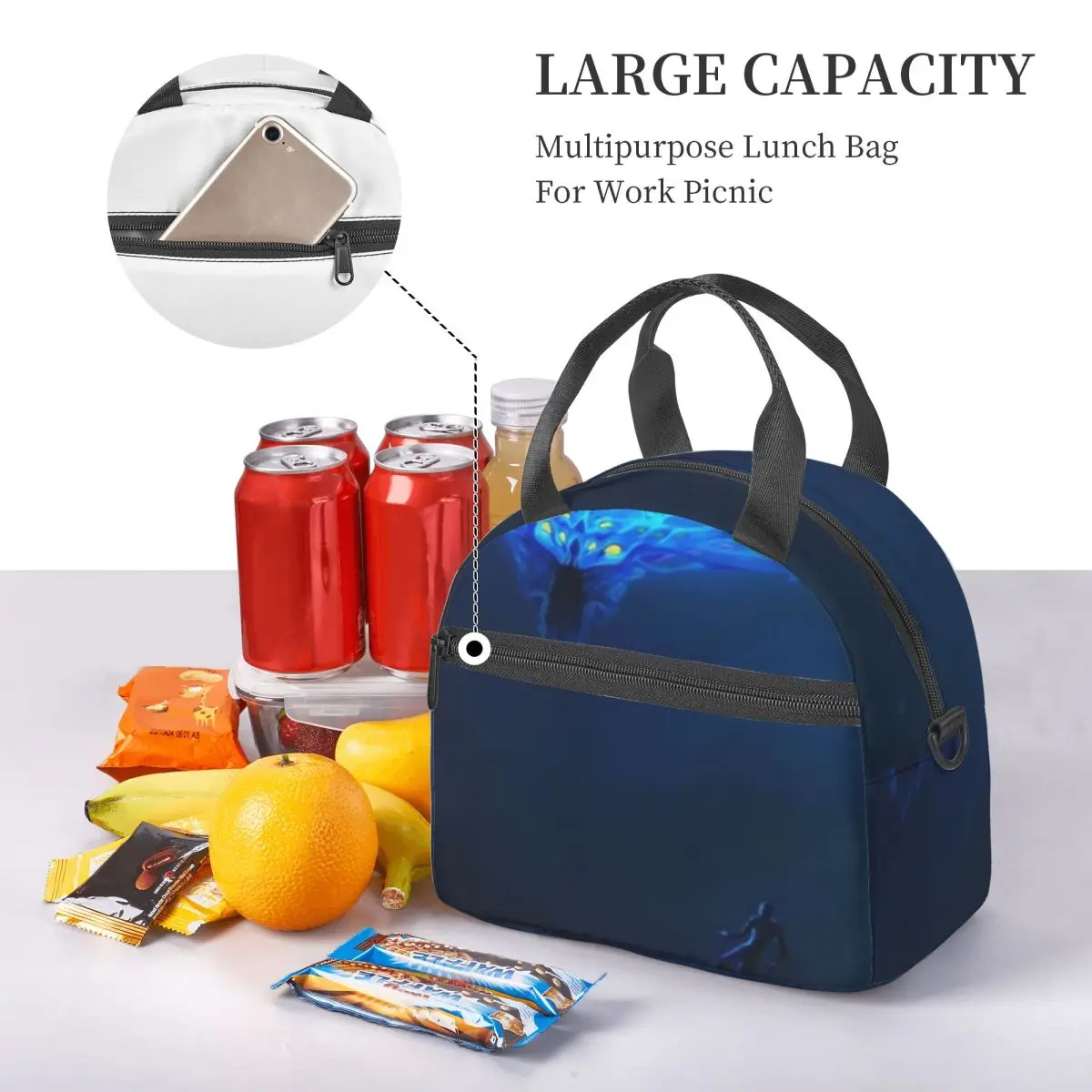 Subnautica- Ghost Leviathan Poster Insulated Lunch Bag for Women Picnic Storage Food Boxes Container Cooler Thermal Lunch Tote
