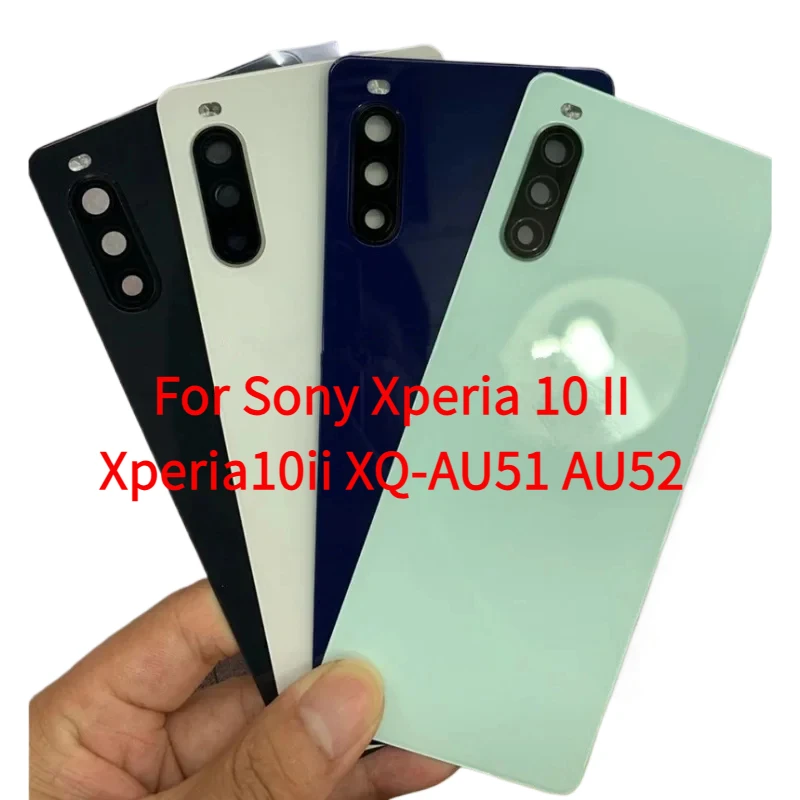 

Back Cover For Sony Xperia 10 II Xperia10ii XQ-AU51 AU52 Housing Battery Door Repair Phone Replace Rear Case Logo Camera Lens