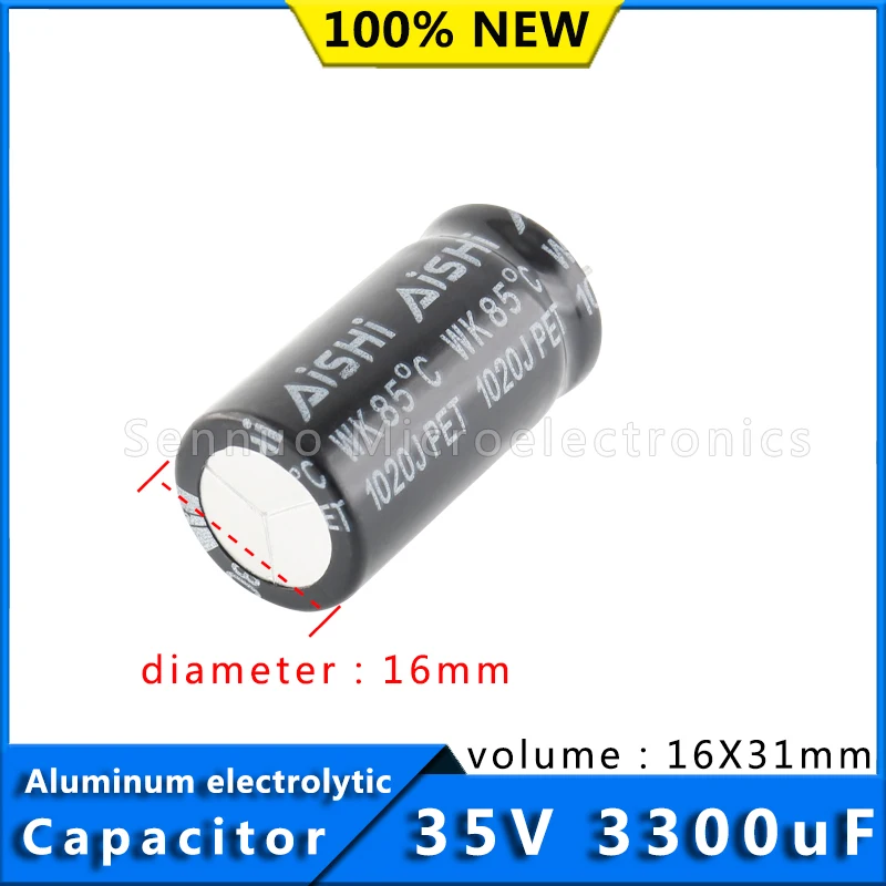 5pcs 35V 3300UF 16*31 Low ESR Aluminum Electrolytic Capacitors 3300uf 35V High Frequency Low Resistance Electrolytic Capacitors