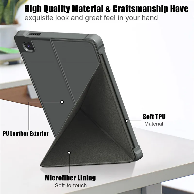 Etui Origami TPU do Samsung Galaxy tab A7 Lite 8.7 okładka A7 Lite SM T220 T225 Tablet wielokrotnego składania Funda Capa