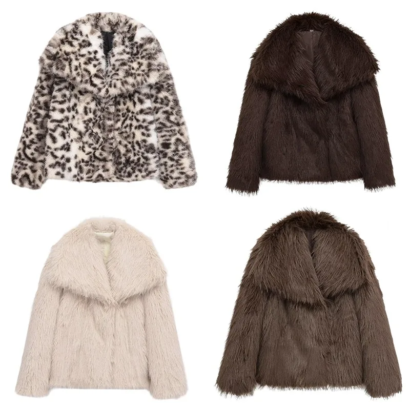 

Женское пальто из искусственного меха CharmCjant, новинка зимы 2025 года, элегантный топ с длинными рукавами, пушистый кардиган, популярная верхняя одежда, куртки женские меховые