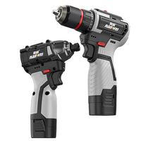 NANWEI 2pcs Brushless Cordless Power Tools Set Power Drill Angle Grinder Power Impact Wrench Impact Electric Hammer