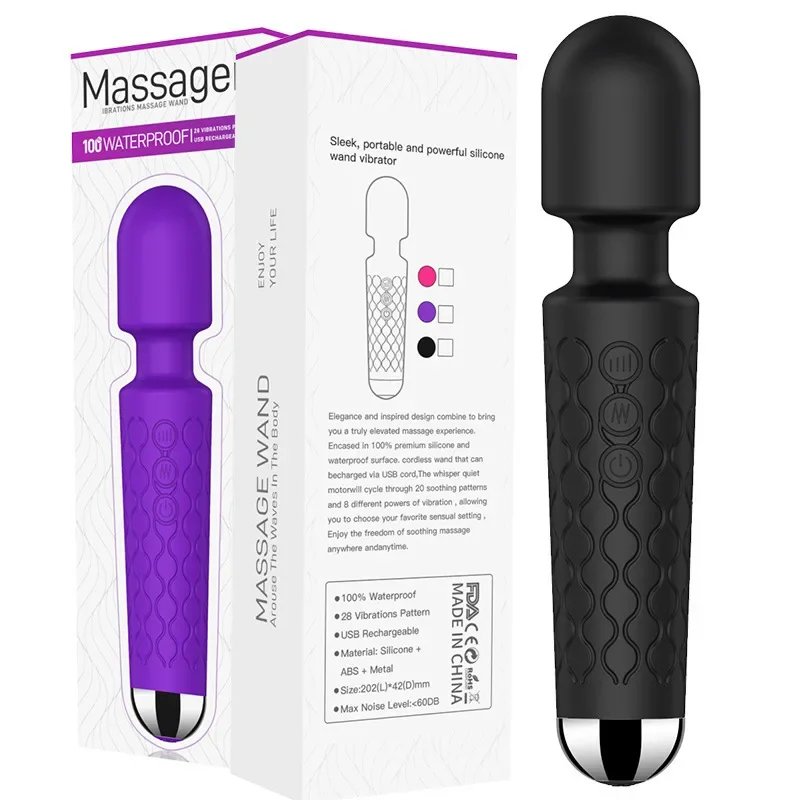 USB Charge Portable Powerful Personal Mini Wand Massager Vibrator Waterproof Electric Mini Massager For Women