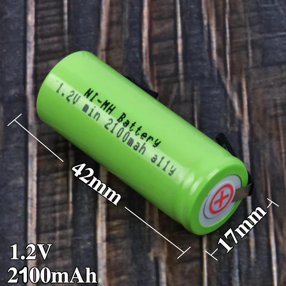 Replacement Battery for Braun Oral B 3745 3728 3762 7000 3731 P7000 D25 D28 Electric Toothbrush 1.2V 42mm X 17mm Batteries