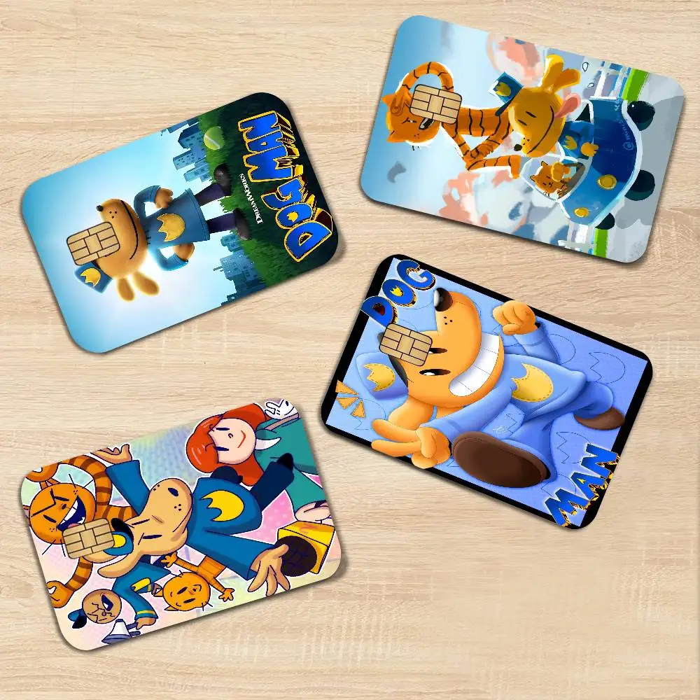 Dog Man Dogman Movie 2024 Anime Cartoon Skin Stickers Film Tape Case for Big Credit Debit Card Front Side