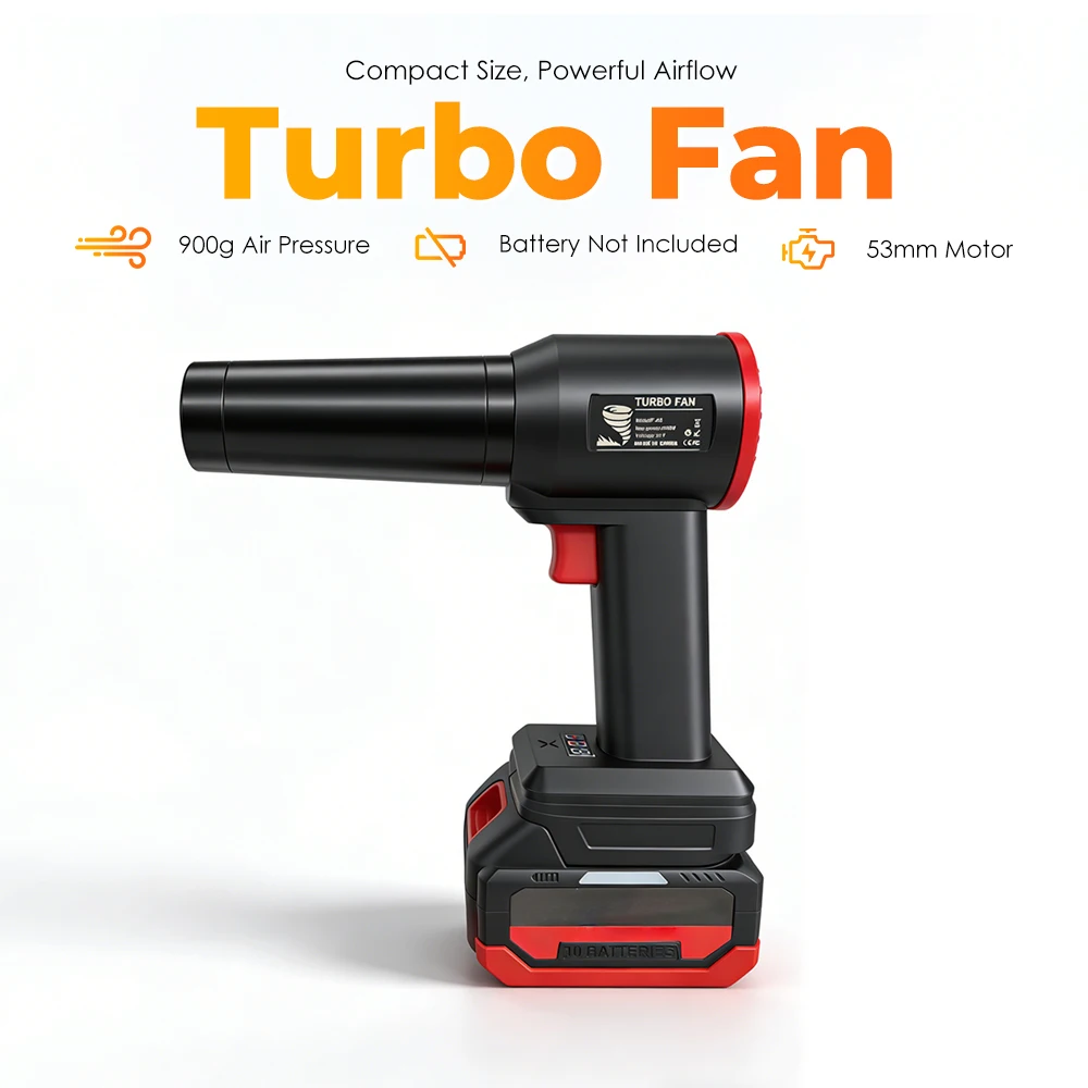

Turbo Fan Jet Blower Powerful Air Blower 50mm Brushless Motor Max 900g Thrust Snow Blower Air Gun for Delwat/Makita/Milwaukee