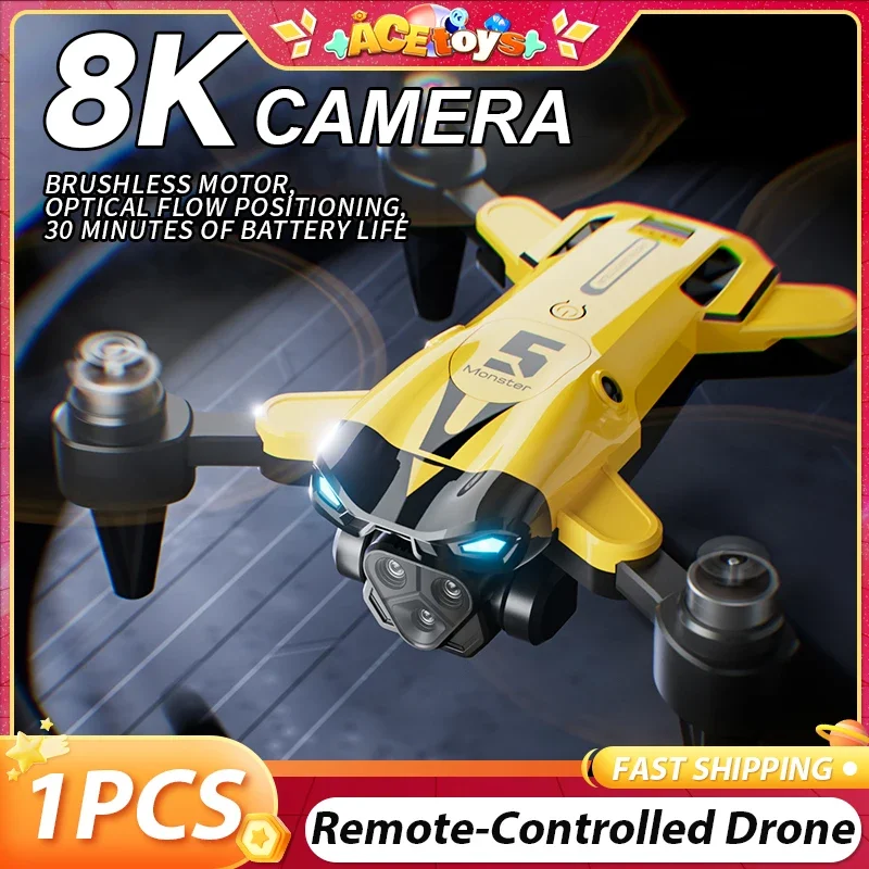 M5 쿼드콥터 RC 드론 8K HD 듀얼 카메라 장착, 공중 장애물 회피, 광학 흐름 위치 지정, 원격 제어 드론 비행기