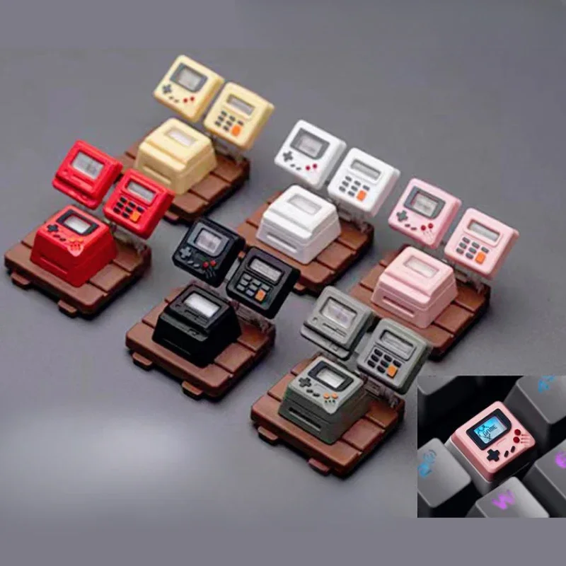 レトロな半透明のメカニカルキーボードのキャップ,創造的なキーキャップ,パーソナライズされた,手作り,ゲームボーイ,abs,アクセサリー,ギフト