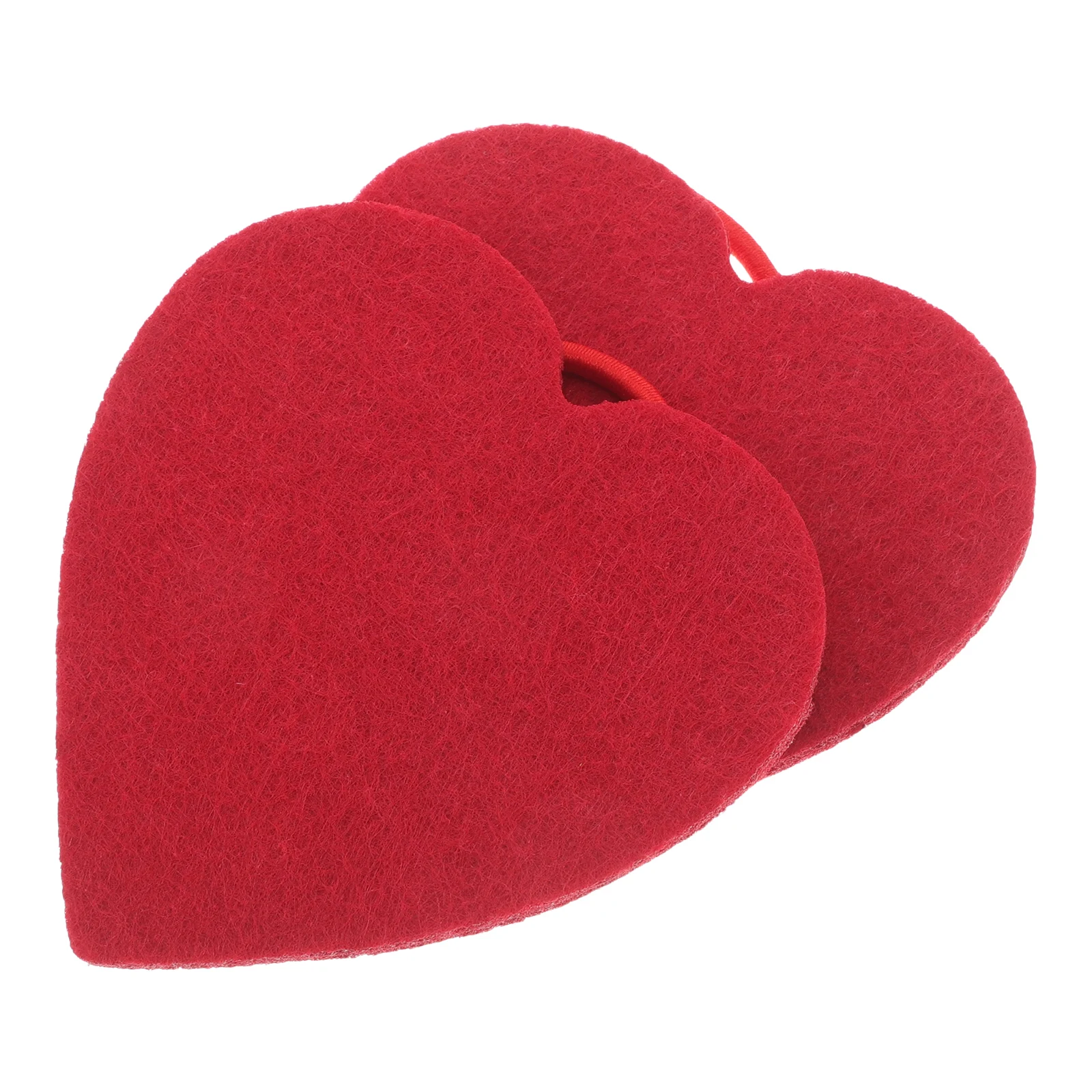 

2Pcs Cute Heart Decorations Felt Bracelet DIY Holiday Accessory Children's Party Prop Valentine's Day Ornament