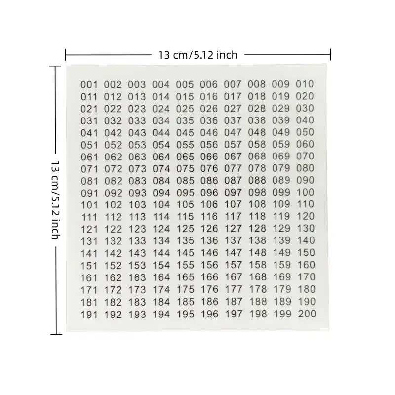 Waterproof Clear Number Sticker Labels Tear Proof for Nail Polish Gel Varnish Color Marking Home Manicure DIY Use
