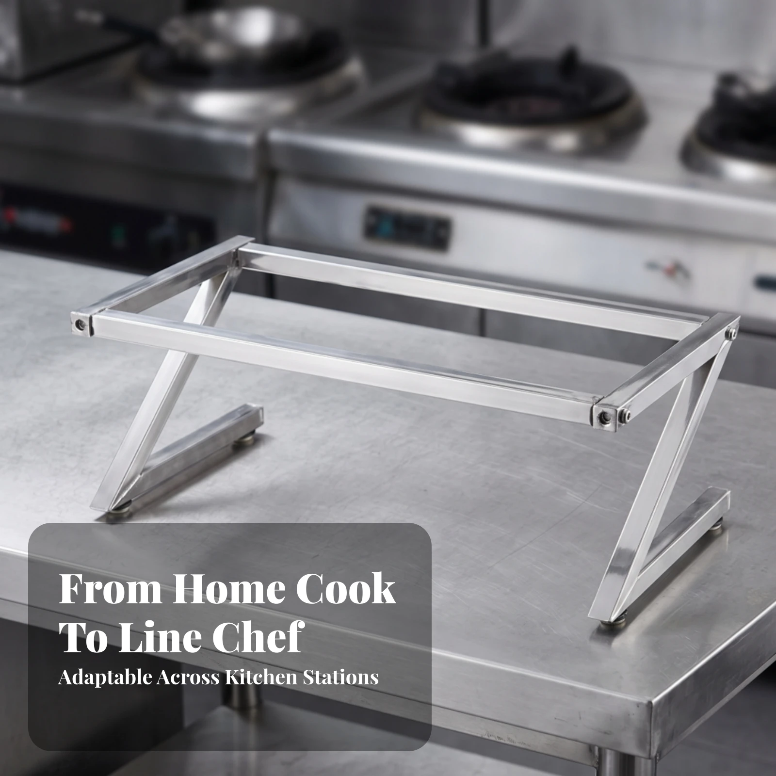 Countertop Condiment Holder Compact Stainless Steel Condiment Rack Inclined Organizer Shelf Stable for Home Cooks, Kitchen