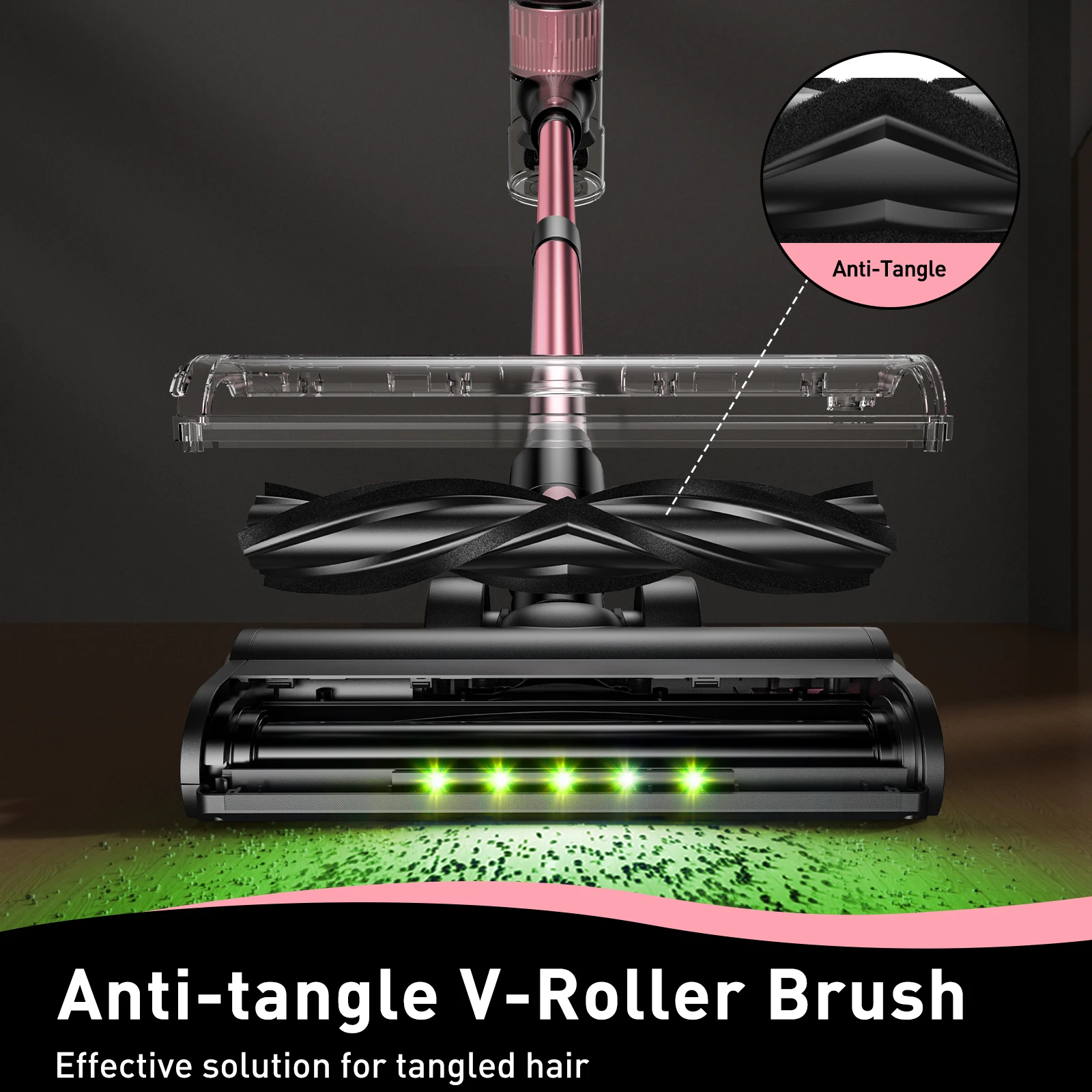 Cordless Vacuum Cleaner, 8 in 1 40Kpa Powerful Suction, LED Display, 3 Suction Modes, 45Mins Lightweight Vacuum Cleaner for Home