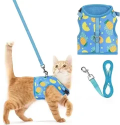 Small Cat Harness Clothes Pet Type Pig Cartoon Rope Chest Vest Out Strap Traction Dog Guinea Collar