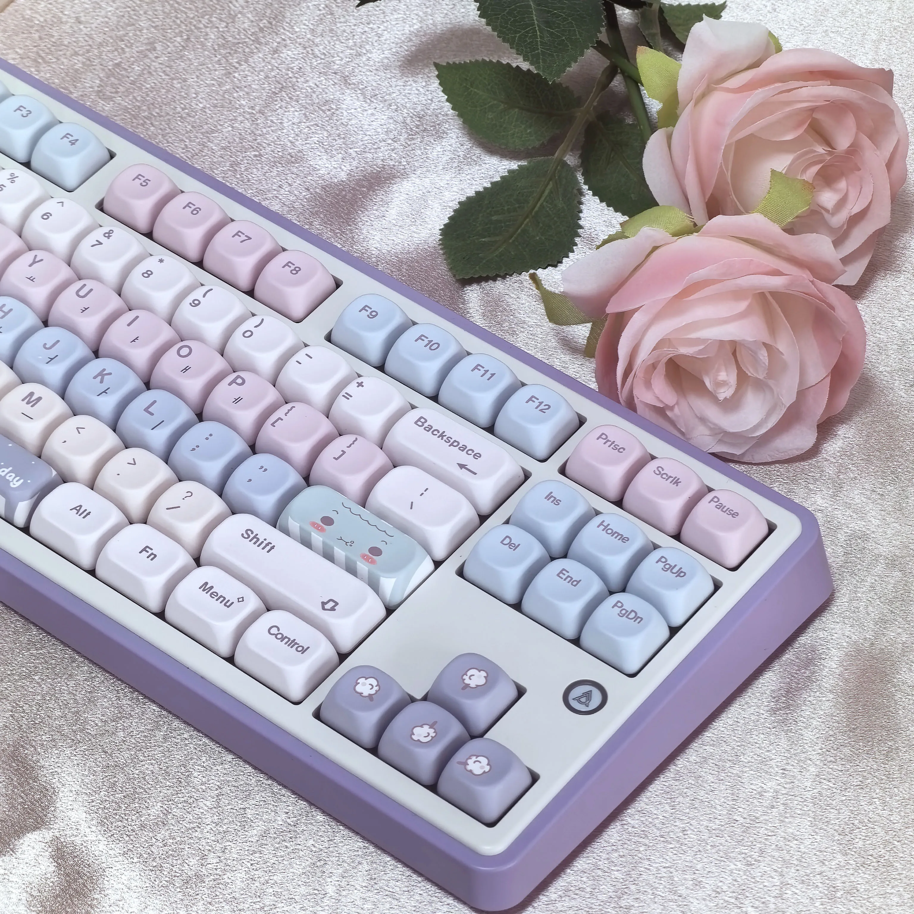 Korean Japanese Candy Keycap 130Key MOA Cherry PBT Dye Sublimation MX Mechanical Keyboard Colorful Personalise KR/JP Cute Keycap